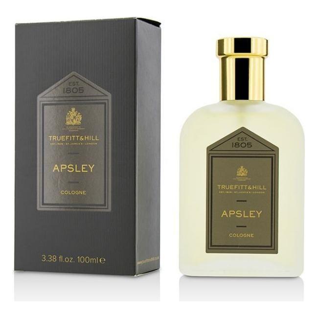 Truefitt & Hill Apsley Cologne bottle, 3.38 oz, with classic packaging and elegant design, showcasing the luxury men's fragrance.