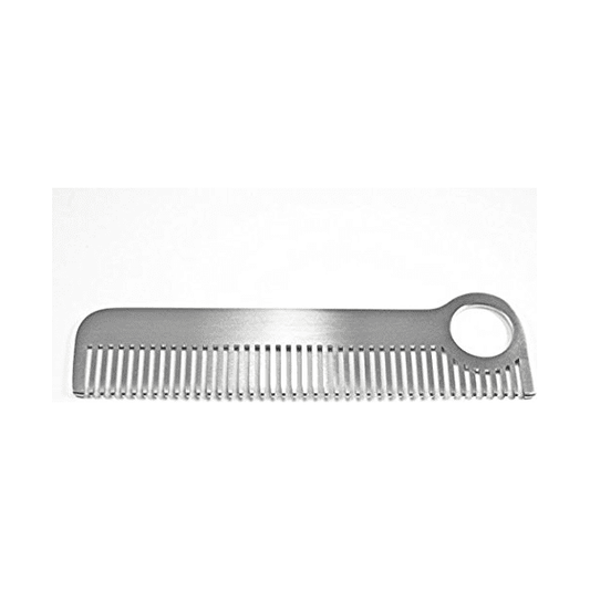 Chicago Comb Model No. 1 Matte by Pasteur Pharmacy, a durable plastic hair comb with fine and wide teeth for styling.