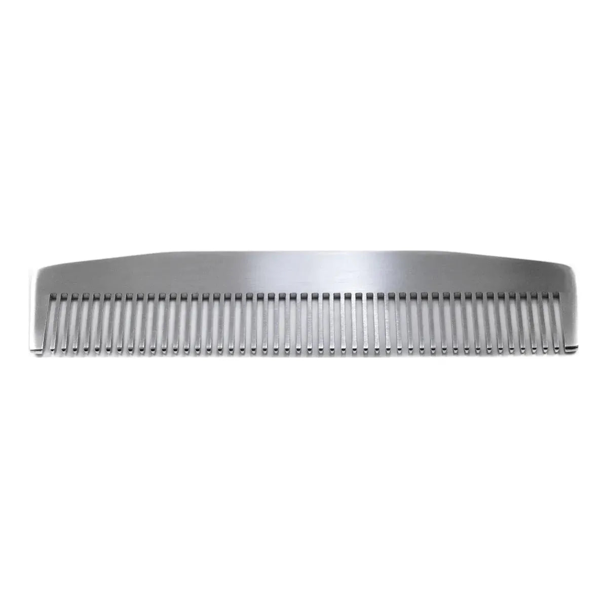 Chicago Comb Model No. 3 matte comb by Pasteur Pharmacy, smooth plastic hair comb with fine and wide teeth for styling.