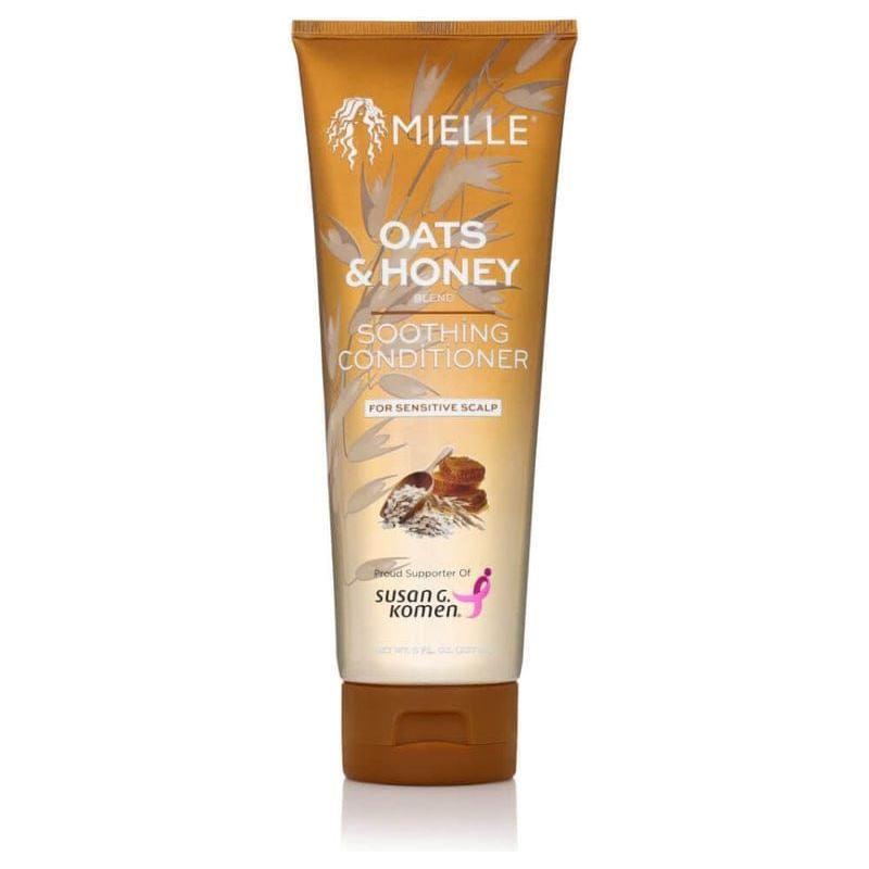Mielle Organics Oats & Honey Soothing Conditioner in 8oz bottle, creamy conditioner for gentle hair care and hydration.