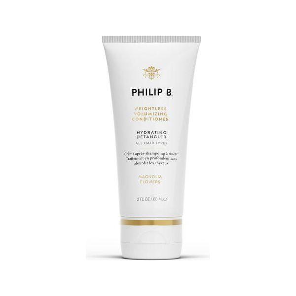 Philip B. Weightless Volumizing Conditioner in 2 oz bottle, natural look with creamy texture, designed to add volume to hair