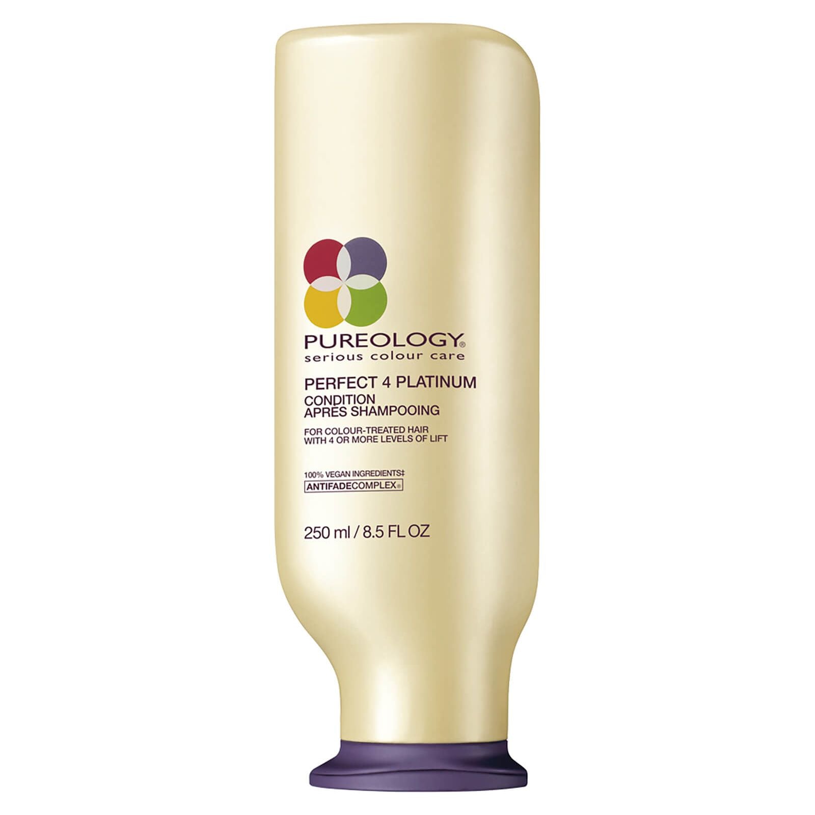 Pureology Perfect 4 Platinum Conditioner in 8.5 fl oz bottle, revitalizing hair with a nourishing formula.