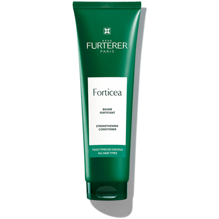 Rene Furterer Forticea Conditioner in 5 oz bottle, nourishing hair treatment with natural ingredients for scalp and hair health