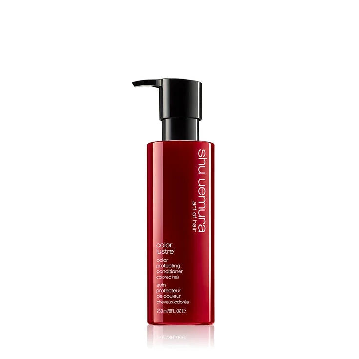 Shu Uemura Color Lustre Color Protecting Conditioner in 250ml bottle, designed to preserve vibrant hair color and add shine