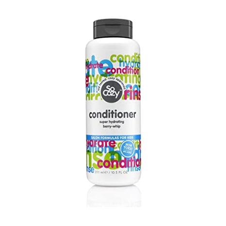 Pasteur Pharmacy So Cozy Conditioner Super Hydrating Berry-Whip, 10.5 oz bottle showing the conditioner in a sleek container.