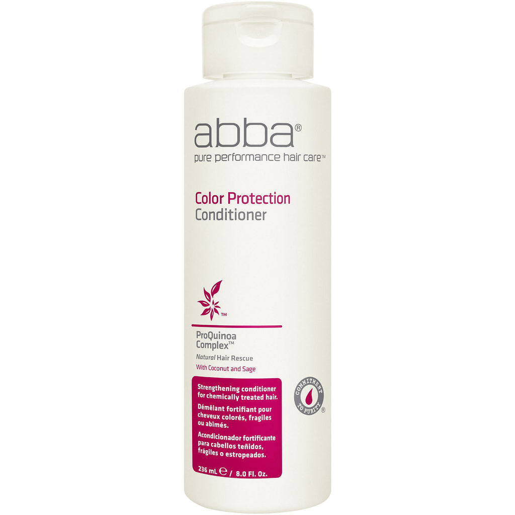 Pasteur Pharmacy Abba Color Protection Conditioner 8 oz bottle with vibrant packaging, designed to protect and nourish colored hair.