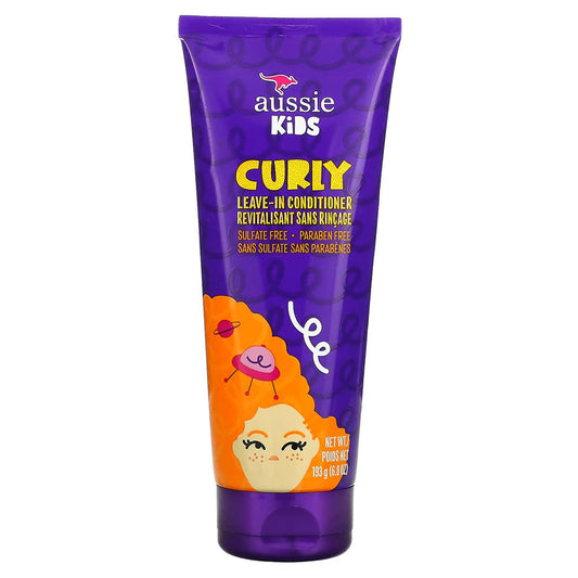 Aussie Kids Curly Conditioner in a 6.8 oz bottle, gentle formula for curly hair, from Pasteur Pharmacy.