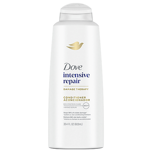 Dove Nutritive Solutions Intensive Repair Conditioner in 20.4 oz bottle, shown with the conditioner bottle on a plain background