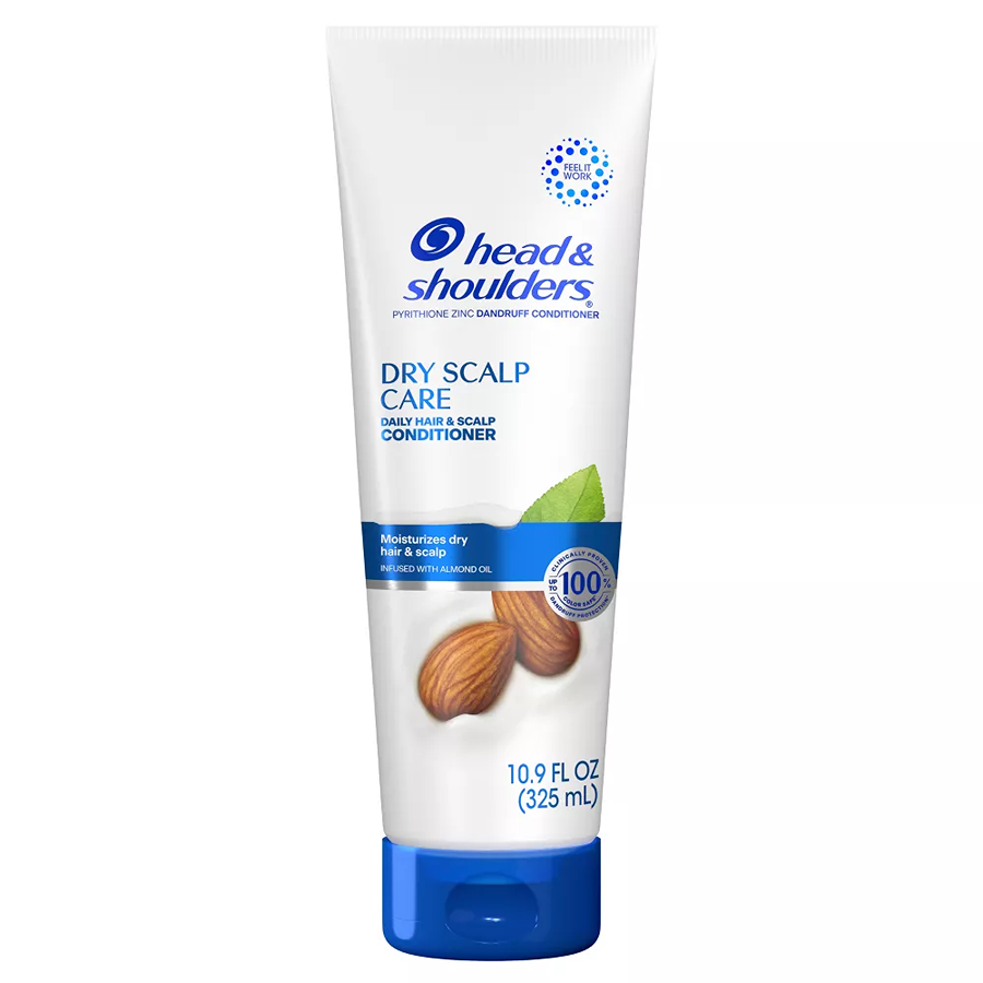 Head & Shoulders Er Dandruff Dry Scalp Care Conditioner in 10.9 oz bottle, moisturizing formula for dandruff relief.