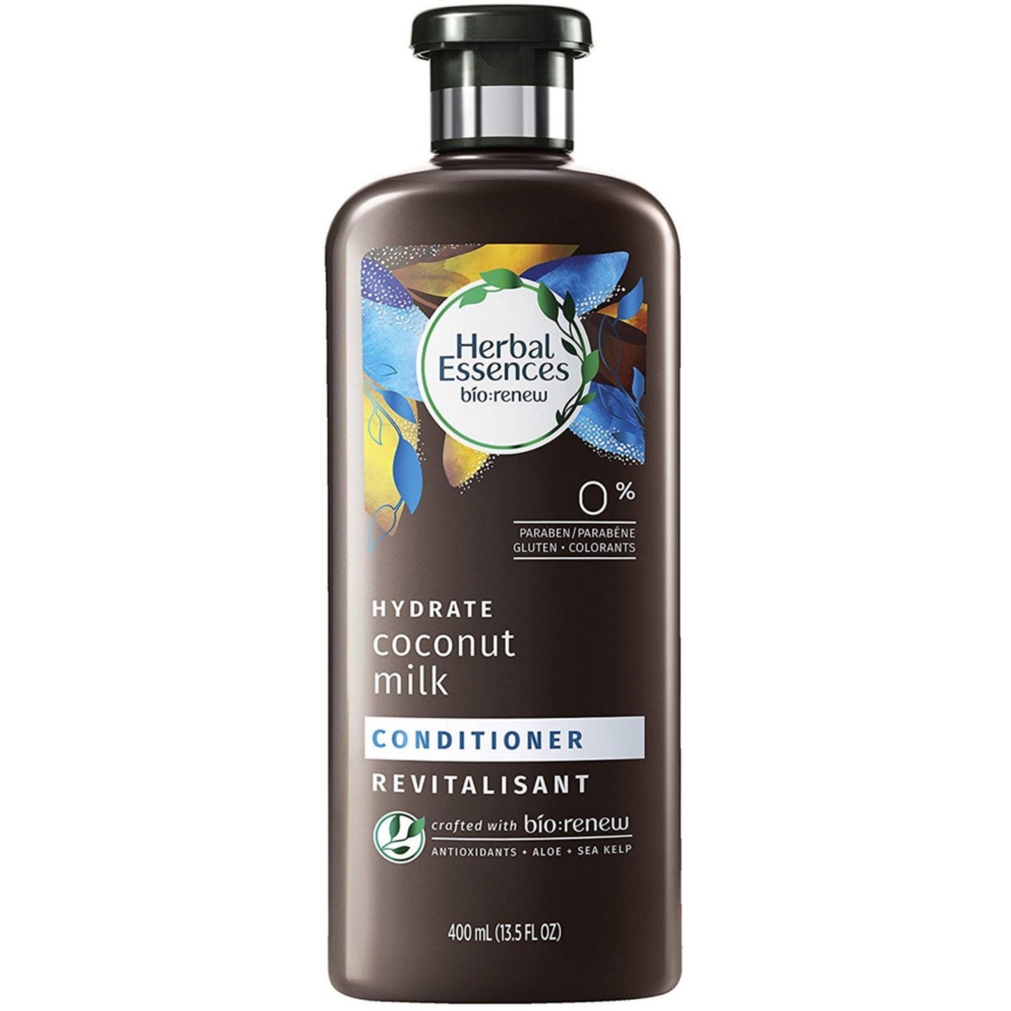 Herbal Essences Hydrate Coconut Milk Conditioner in 13.5 fl oz bottle, nourishing conditioner for soft, hydrated hair.