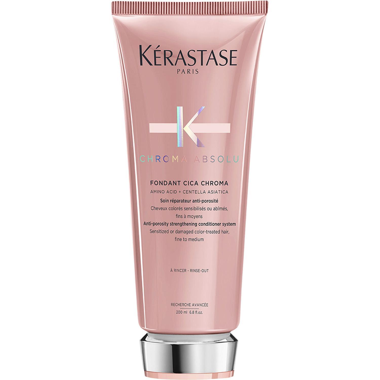 Kerastase Fondant Cica Chroma conditioner in 200ml bottle, nourishing hair conditioner with a sleek design.