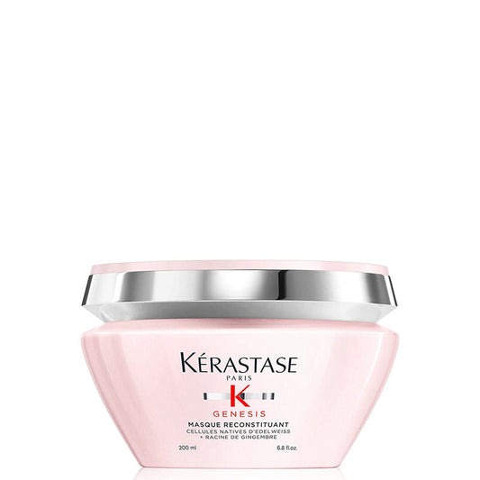 Kerastase Masque Reconstituant hair mask in a jar, nourishing conditioner for damaged and fragile hair.