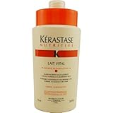 Kérastase Nutritive Lait Vital conditioner bottle, 750ml, with sleek packaging, designed for nourishing hair care.