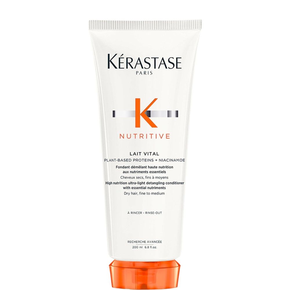 Kerastase Nutritive Lait Vital Conditioner for dry hair in 200ml bottle, smooth and nourish hair visibly.
