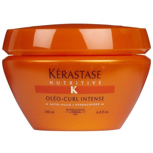 Kerastase Nutritive Oleo-Curl Intense Masque for curly hair, 200ml, in a blue jar with a silver lid.