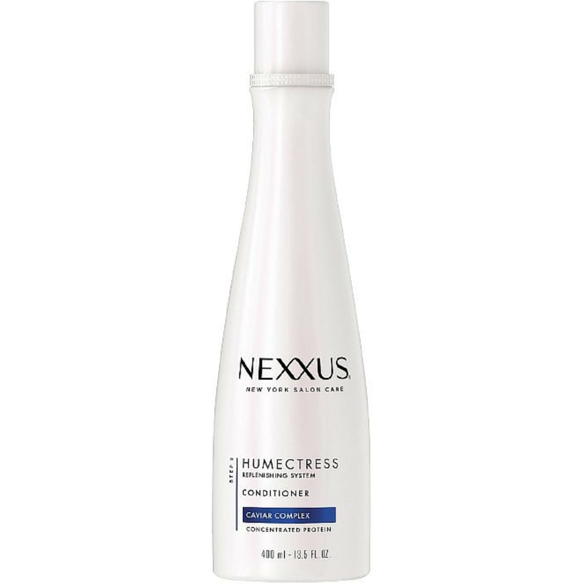 Nexxus Humectress Ultimate Moisture Conditioner in 13.5 fl oz bottle, nourishing conditioner for dry, damaged hair.