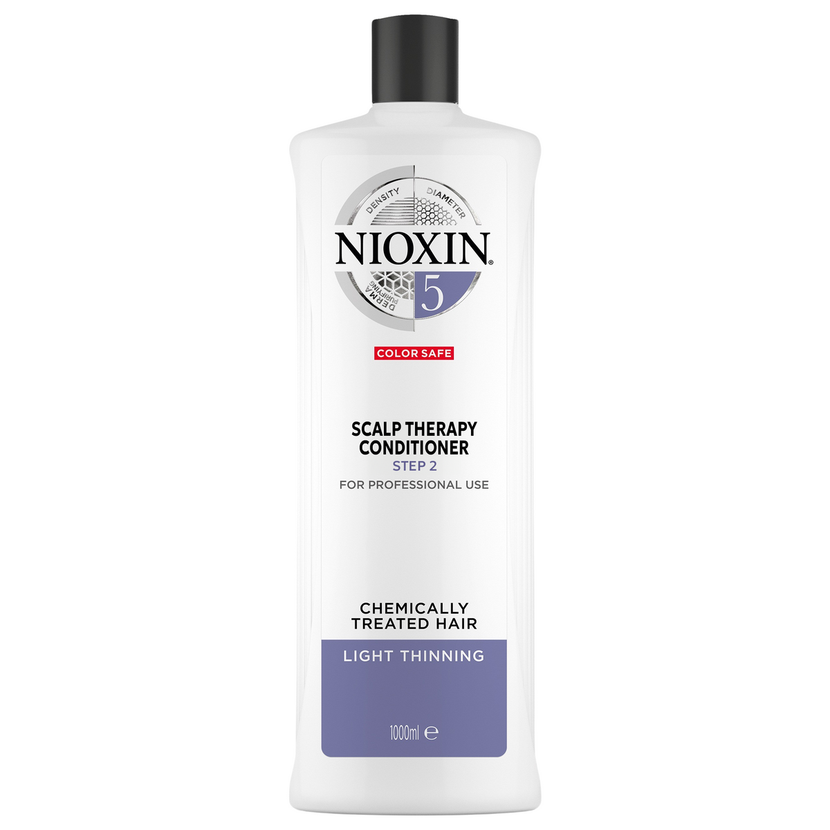 Nioxin Scalp Therapy System 5 conditioner for medium to coarse hair, 1L bottle, moisturizing hair care by Pasteur Pharmacy