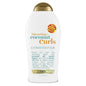 OGX Coconut Curls Conditioner 13oz bottle with coconut extract for curly hair care, featuring a white and green packaging design.