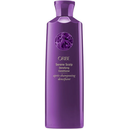 Oribe Serene Scalp Densifying Conditioner 175ml bottle, designed to promote scalp health and fuller-looking hair.