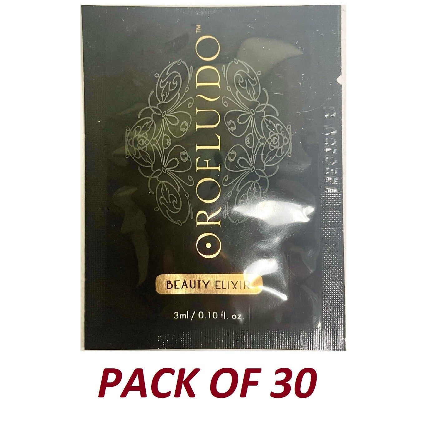 Orofluido Elixir packet conditioner by Pasteur Pharmacy, 0.10 oz, with a sleek design and product label visible.