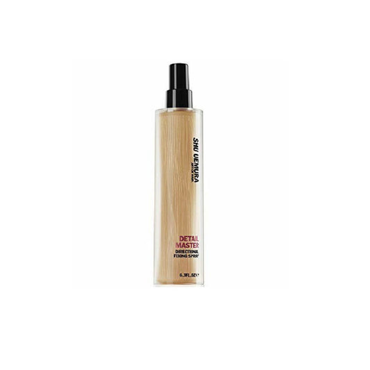 Shu Uemura Detail Master Directional Fixing Spray 185ml bottle with spray nozzle, designed for hair styling and hold.