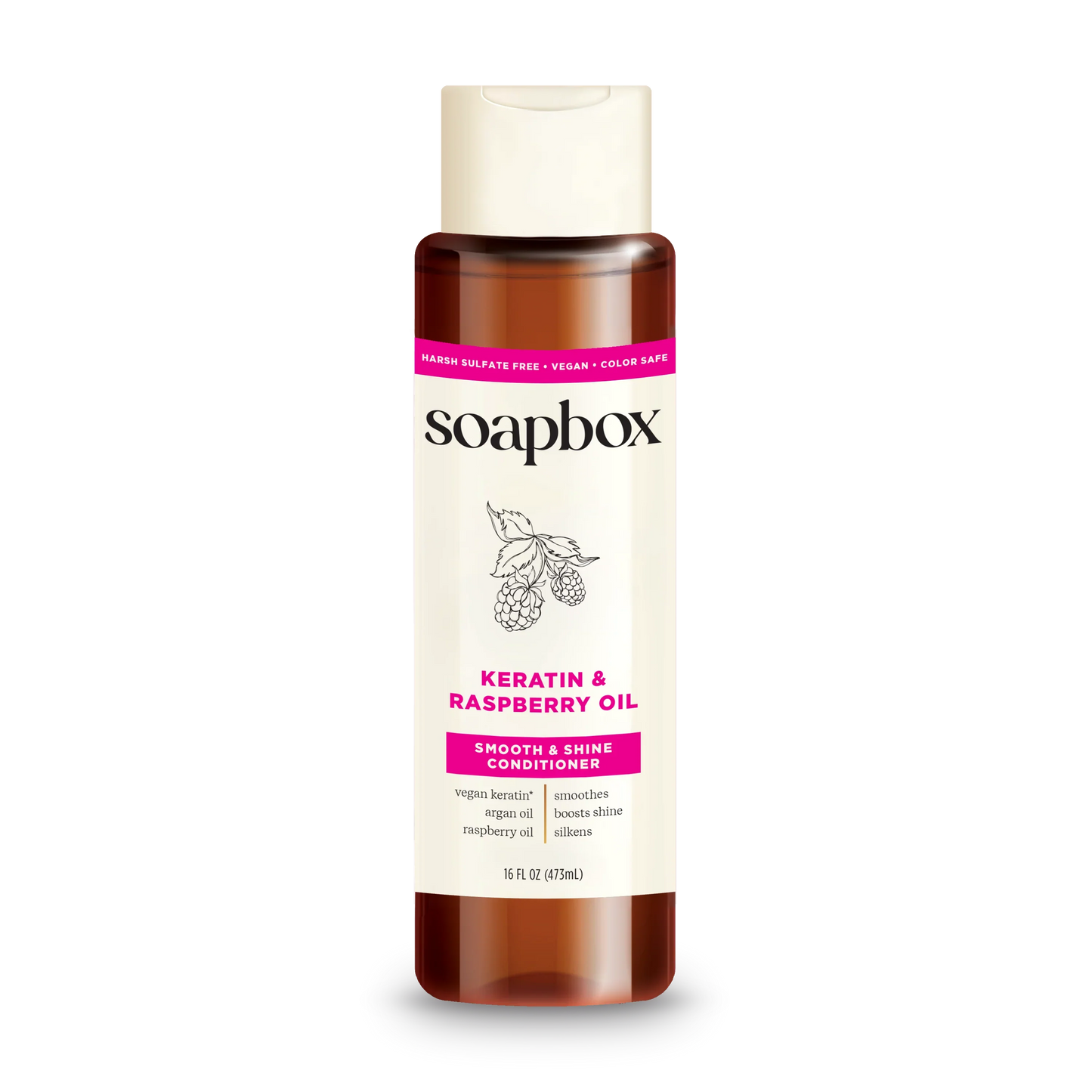 Soapbox CD 16 oz conditioner with keratin and raspberry oil, natural hair treatment from Pasteur Pharmacy.