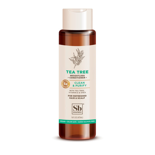 Soapbox Er Weightless Tea Tree Conditioner by Pasteur Pharmacy, 16 fl oz bottle with natural tea tree extract for clean, purified hair.