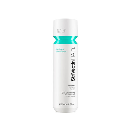 StriVectin Hair Max Volume Conditioner in 8.5 oz bottle, nourishing conditioner for fuller, thicker hair with volumizing properties.