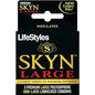Lifestyles Skyn Large condoms in a box of 6x3, featuring latex-free material and textured design for added comfort.