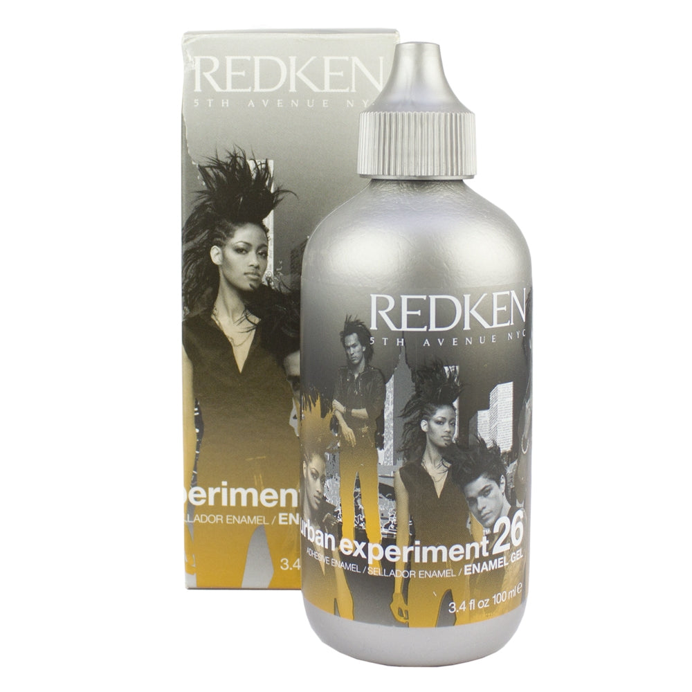 Redken Urban Experiment Enamel Gel 26 (U) in 100ml, a conductivity gel from Pasteur Pharmacy, shown in a clear bottle with a black cap.