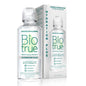 Biotrue Hydration Plus contact lens solution in a 4 oz bottle, designed for contact lens cleaning and hydration.
