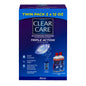 Pasteur Pharmacy Clear Care Triple Action Contact Lens Solution twin pack in 12 fl oz bottles, cleaning and disinfecting lenses.