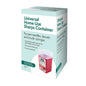Universal home use sharps container by Pasteur Pharmacy, with a clear plastic container for safe disposal of needles and sharps.