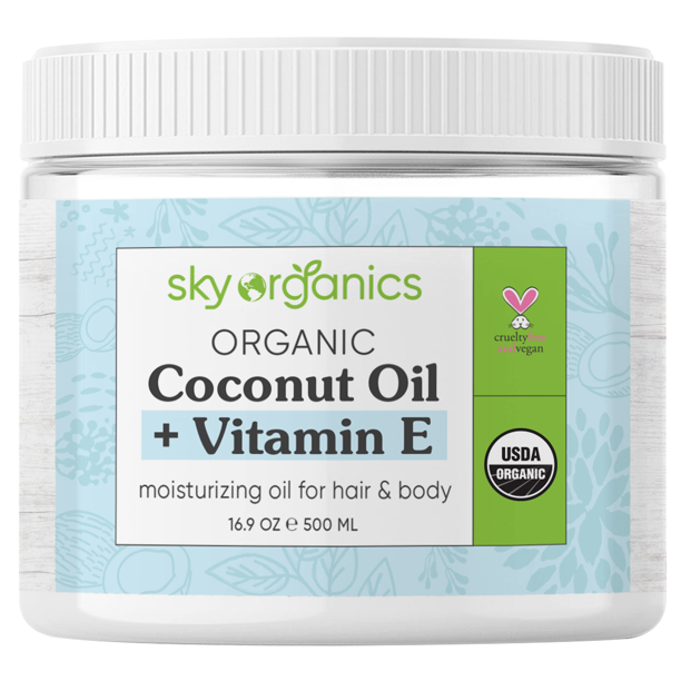Sky Organics Ultimate Hydrating Olive Oil in a 16.9 oz bottle, natural cooking oil from Pasteur Pharmacy, suitable for culinary use.