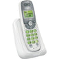 Vtech CS6114 DECT 6.0 cordless phone with caller ID and call waiting, white handset, side view showing keypad and display screen.