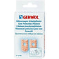 Gehwol Corn Protection Plasters on a blistered toe with 9 pieces for corn relief and skin protection.