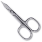 Credo Nail Scissors 3.5-inch bent stainless steel cosmetic scissors for precise nail trimming, by Pasteur Pharmacy.