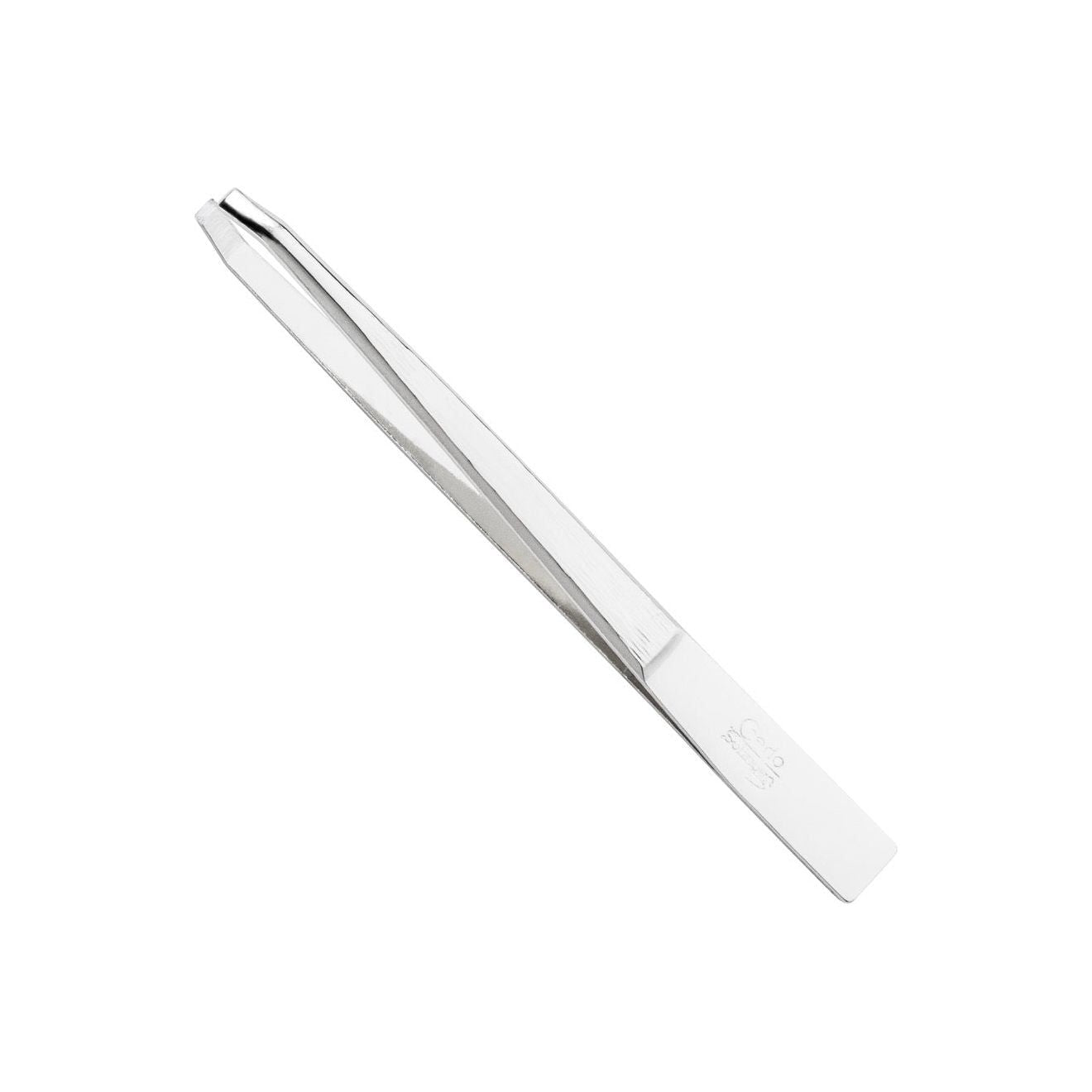 Credo Tweezers with 3 rounded tips in matte chromium finish, designed for precise cosmetic use, 16 oz size.