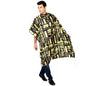 Betty Dain vintage gold and black styling cape, costume cape with elegant gold and black fabric, designed for fashion and costume wear.