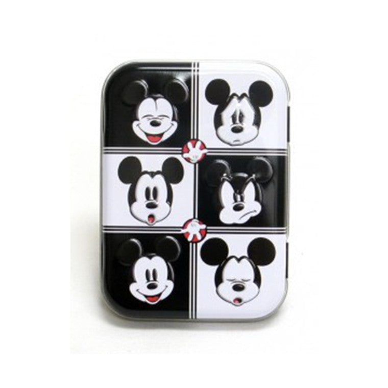 Disney Mickey and Minnie cotton swabs in travel tin by Frankel & Frankel, 30 swabs per tin, soft cotton tips for gentle use.
