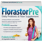 Florastor Pre Daily Probiotic and Fiber Supplement box by Pasteur Pharmacy, containing 30 craft fibers for digestive health.