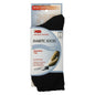 Black MD Usa Seamless Toe-Wave-In Mesh Diabetic Crew Socks by Pasteur Pharmacy, medium size, shown in a pair.