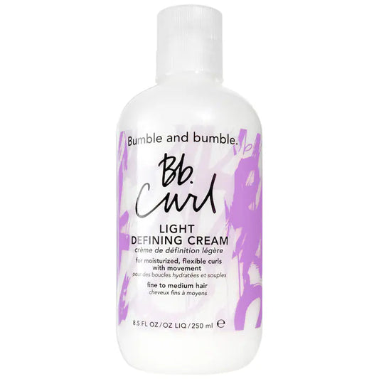 Bumble and Bumble Curl Light Defining Cream 8.5oz in a jar, designed to enhance and define natural curls and waves.