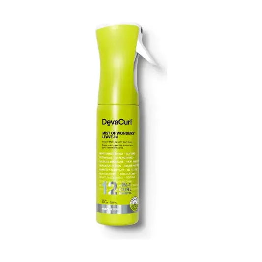 DevaCurl Mist of Wonders curl spray in 10oz spray bottle, leave-in multi-benefit curl mist for soft, defined curls