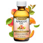 De La Cruz Apricot Oil moisturizing cuticle oil in a 2 fl oz bottle, natural apricot scent, for nourishing and hydrating nails and skin.