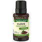 Nature's Truth comforting clove essential oil in a 0.51oz bottle, used for cuticle care and skin soothing.