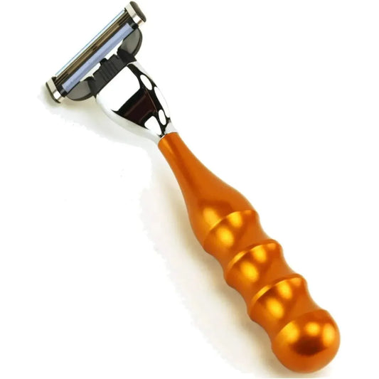 Merkur Damenrasierer Mach3 Sherry with ergonomic handle and three-blade system for smooth shaving.