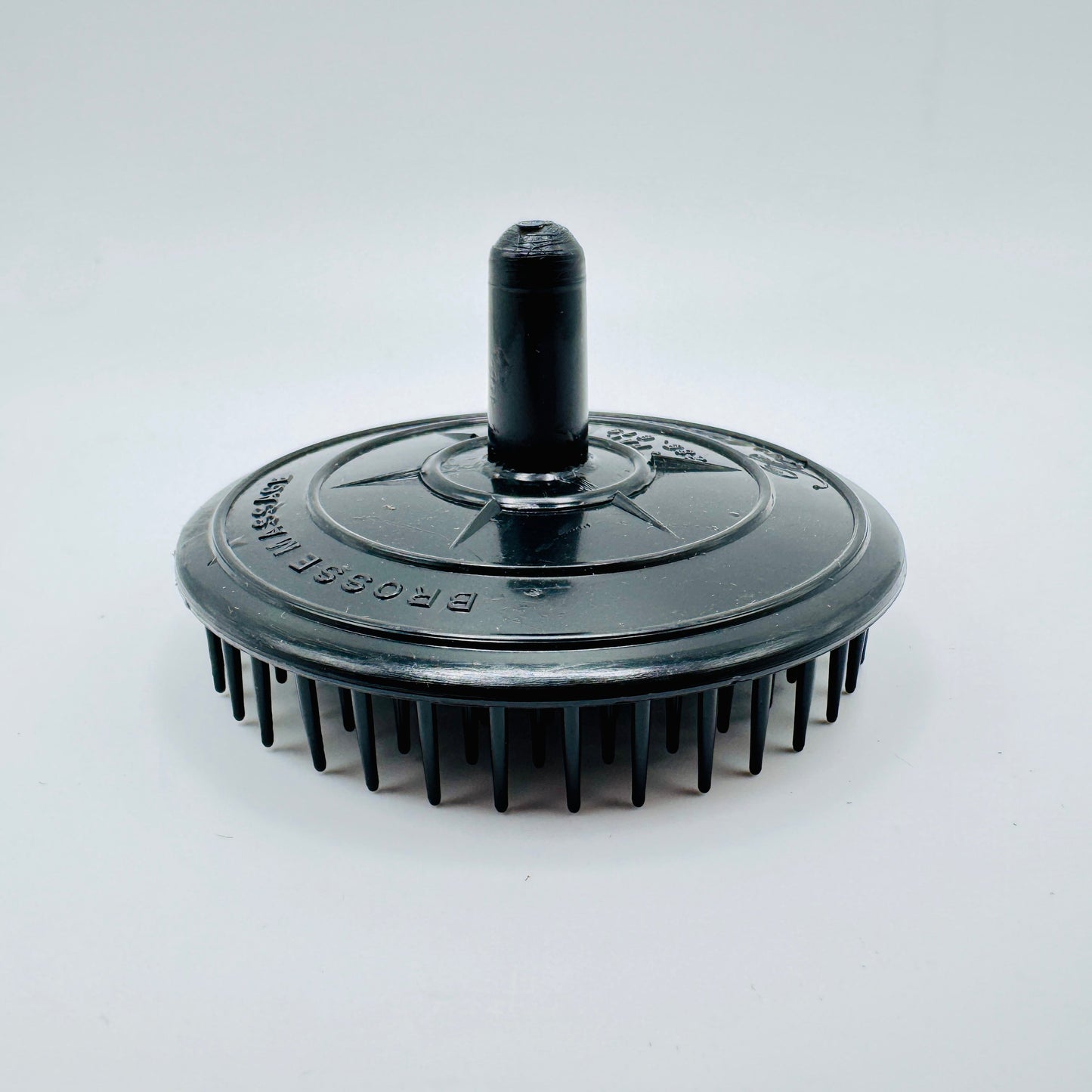 Black Balloid Brosse Massage Plastic Shampoo Brush for scalp and hair cleansing, designed by Pasteur Pharmacy.