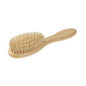 Baby hairbrush by Bürstenfabrik Keller GmbH with Buchenholz handle and natural light-colored boar bristles, designed for gentle grooming.