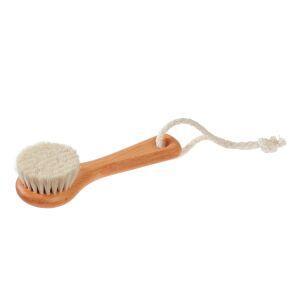 Gesichtsbürste von Bürstenfabrik Keller aus geöltem Buchenholz mit weichen Ziegenhaaren, ideal für sanfte Hautpflege.